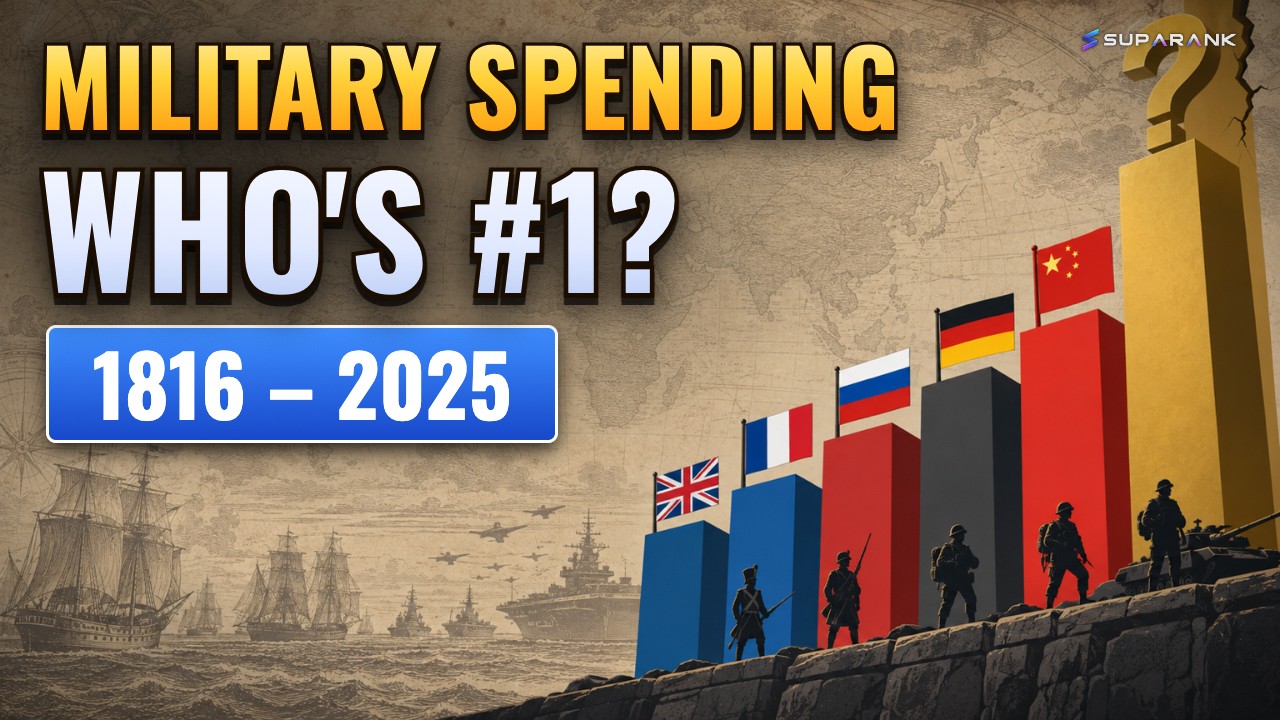 Who Spends the Most on War? 210 Years of Military Budgets, Ranked